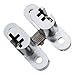 Ranbo (1 Pair) Hidden gate Hinge Stainless Steel Invisible Door Hinges Concealed Barrel Wooden Box Silver (1-3/4 inch)