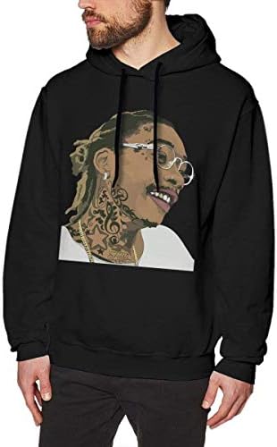 Wiz Khalifa Mens Long Sleeve Sweatshirts Man Hoodies Black