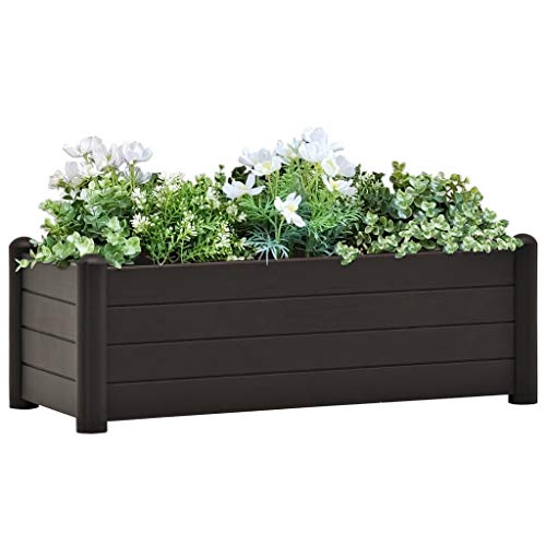 vidaXL Garten Hochbeet Blumenkasten Pflanzkasten Gemüsebeet Kräuterbeet Frühbeet Pflanzbeet Blumenkübel Pflanzkübel PP… – Bild 3