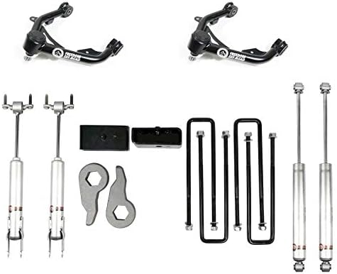 Freedom Offroad 1-3" Leveling Lift Kit + Front Upper Control Arms Compatible For 2011-2019 Silverado/Sierra 2500HD, 3500HD