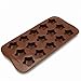 Stars Shaped Ice Tray, DaKuan 4 Packs Flexible Chocolate Molds, Reusable Stars Shaped Candy Making Molds, Food Grade Molds for Chocolate Molds, Homemade Soap - Brown