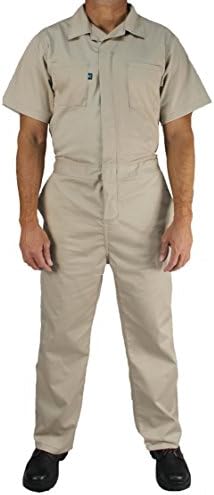 Kolossus Deluxe Short Sleeve 100% Cotton Coverall with Multi Pockets and Antistatic Zipper