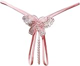 Hey Song Women Sexy Underwear Cut Out Pendant Pearl
