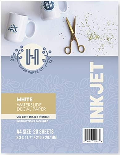white waterslide paper