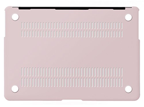 UESWILL Smooth Soft-Touch Matte Hard Shell Case Cover for MacBook Air 13" (Model: A1466/A1369) + Microfibre Cleaning Cloth, Rose Quartz