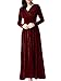 Women's Long Sleeve Big Hem Flouced Velvet Stretchy Party Dress