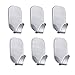 Adhesive Hooks Wall Hooks Hangers Stainless Steel Waterproof Towel Hooks Holder for Hanging Keys, Robe, Coat, Towel, Bags, Home, Kitchen, Bathroom-6 Pack