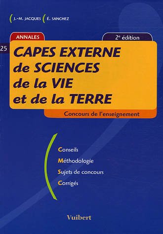 CAPES externe de sciences de la vie et de la terre
