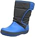 Crocs Kids' LodgePoint Snow Boot, Slate Grey/Ocean, 9 M US Toddler