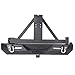 Hooke Road Jeep Wrangler Rear Bumper w/Tire Carrier & Receiver Hitches & LED Lights for 1987-2006 Jeep Wrangler TJ YJ