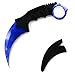 WeTop Karambit Knife, CS-GO for Hunting Camping Fishing Self Defenses and Field Survival, Stainless Steel Fixed Blade Tactical Knife with Sheath and Cord (Blue Sky).