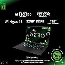 GIGABYTE AERO X16; Copilot+ PC - 165Hz 2560x1600