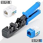 Bundle--2-Items-Speed-Termination-Tool-with-20-Pack-of-RJ45-Keystone-Jacks-RJ45-EZ-Crimp-Tool