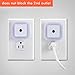Sycees Plug-in LED Night Light, Dusk-to-Dawn Sensor, Warm White, 4-Pack