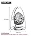 Zipcase 600D Hanging Chair Cover for or Single Swinging Egg Chair/Pod Chair/Swingasan -Outdoor Patio Hanging Chair Cover Heavy Duty Water Resistant, 78 inch H x 41 inch D, Light Grey