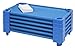 ECR4Kids Stackable Kiddie Cot with Sheet, Ready-to-Assemble, Toddler Size, Classroom Furniture, Blue, 6-Pack