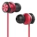 Sport Earphone in-Ear Heaphones Headset with Microphone Earbuds Stereo Bass Clear Audio with 3.5mm Jack for iPhone 5 6 6s Plus and Samsung Android(Red)