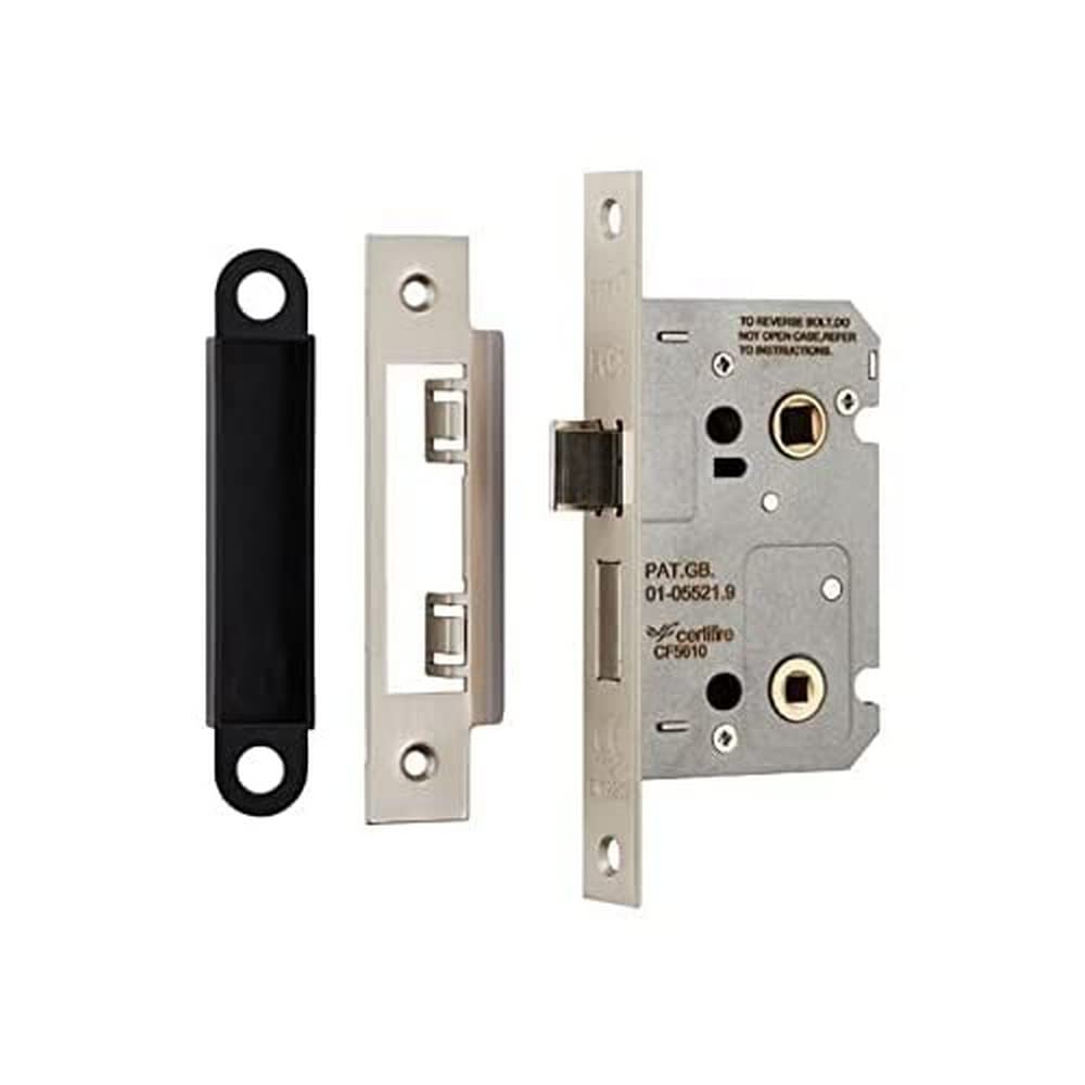 Eurospec Easi-T Bathroom Lock BAE5025SN Satin Nickel, 64 mm width