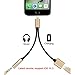 KPAO 2in1 Lightning To 3.5mm Audio Charge Earphone Jack Adapter Cable for Iphone Support iOS 10.3