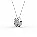 Cate & Chloe Nelly “Valor” 18k White Gold Plated Swarovski Pave Necklace, Circle Pendant, Necklace for Women (Silver, white-gold-plated-brass)