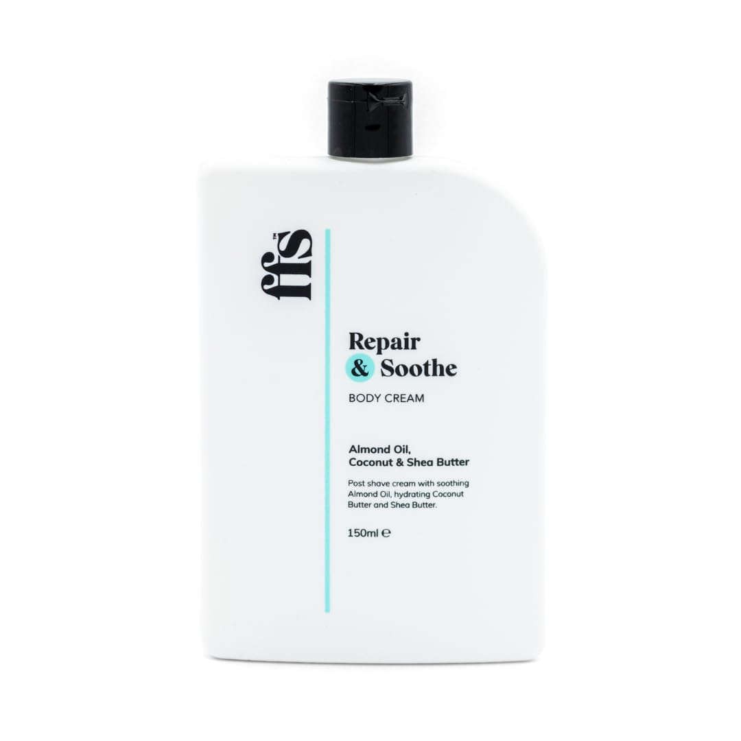 150ml Repair & Soothe Post-Shave Body Cream for Women w/Shea Butter, Almond Oil, Coconut Butter - Paraben & Cruelty-Free Body Moisturiser for Dry Skin - FFS Beauty Sensitive Skin Moisturiser