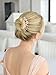 Mariell Handmade Brushed Rose Gold and Ivory Pearl Wedding Comb - Crystal Jeweled Bridal Hair Accessory
