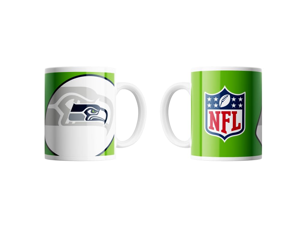 Seattle Seahawks NFL Mug Coffee Mug Shadow Logo and Shield 330 ml