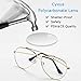 Cyxus Aviator Glasses Stylish Blue Light Blocking Eyeglasses Computer Eyewear Anti Eyestrain Metal Frame T06