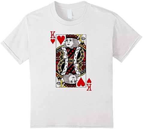 Kids King of Hearts Playing Card Costume Shirt Tee 10 White