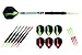 Vopa Professional 17 Grams Soft Tip Darts Set with Plastic Tip, 2 Styles Dart Flights Aluminum Dart Shafts 12 Soft Tip Points for Electronic Dartboard