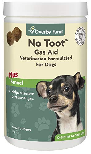 Overby Farm No Toot Soft Chews for Dogs, 60-Piece, 132 g