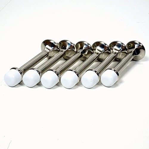 3" Rigid Solid Door Stop Doorstop Satin Nickel by Mountwell Hardware (6 pieces)