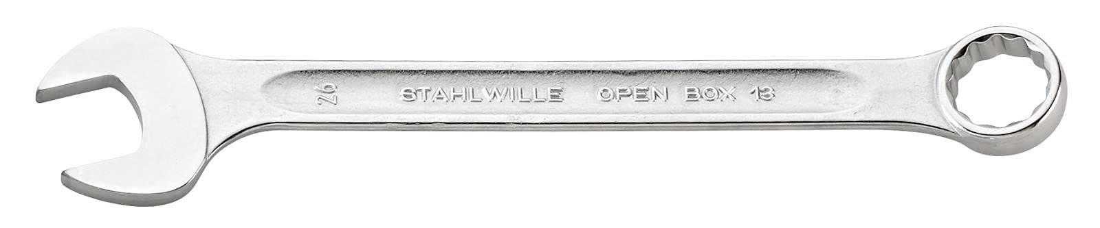 Stahlwille 40082626 13 Combination Spanner, Open-Box, Chrome Alloy Steel, Chrome Plated, 26 mm Size, Pack of 5