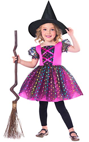 (PKT) (Fix 150/25) (9903404) Child Girls Rainbow Witch Costume (1-2yr)