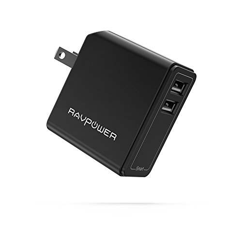 USB-Wall-Charger-RAVPower-24W-48A-USB-Plug-Phone-Power-Adapter-with-iSmart-Tech-Compatible-with-iPhone-X-8-7-Plus-iPad-Pro-Air-Mini-Galaxy-S7-S6-Edge-Tablet-and-More-Black