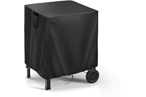 Jungda Outdoor Prep Table Cover for Inkmin Double-Shelf Movable Dining Cart Table, Patio Bar Cart Cover, Waterproof Outdoor Grill Cart Cover Pizza Oven Cover - 27 x 22 x 30 Inch