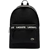 Lacoste Unisex Neocroc Seasonal Backpack, Tape Black, One Size