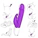 G-spot Rabbit Realistic Vibrator Dildo with Bunny Ears for Clitoris Stimulation, Waterproof Rechargeable Vibrator with 9 Strong Vibrations Dual Motor Stimulator for Women or Couple Fun (Purple)thumb 2