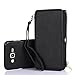 Galaxy J7 Case, LeCase 12 Card Holder Pro - [Zipper Cash Storage] Premium Button PU Leather Wallet Case Cover with Detachable Magnetic Hard Case for Samsung Galaxy J7 J700 (2015), Black