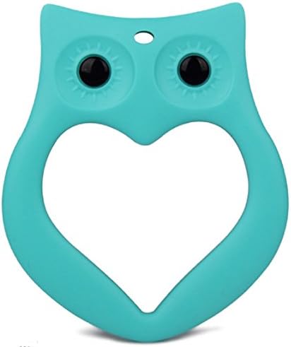 Yelovemei Hot Sales FDA Silicone Baby Soft Chewable Toys BPF Free Silicone Owl Style Silicone Baby Teething Toys (green)