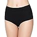 Ruby High-Rise Stretchy Brief Everyday Ribbed Seamless Panties Sexy Lingerie for Women,Black,Large