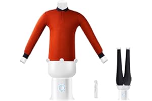Automatic Ironing Machine, Hands-Free Shirt & Pants Wrinkle Remover, Portable Hot Air Garment Steamer Dryer, Gentle Fabric Care, No Ironing Board Needed for Home, Apartments & Travel (White)