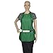 Apron Commercial Restaurant Home Bib Spun Poly Cotton Kitchen Aprons (3 Pockets) in Dark Green
