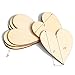 2-Inch Wooden Heart Blank Unfinished Wood Slices Discs Cutout Pieces DIY Crafts Projects(50Pcs)