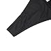 CENG MAU Swimwear Womens Brazilian Tie Sides T Back Bikini Thong Swimsuit Bottom (Black,M)
