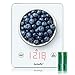 Letsfit Digital Kitchen Scale, Multifunction Food Scale and LED Screen Display, Glass Platform, Capacity Range from 0.1oz (1g) to 11lbs (5000g), Batteries Included