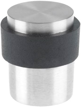 ZOO 5 X 1 x Door stop 41mm in satin stainless steel for floor mounting fixings included, Gray, 1 - Pack