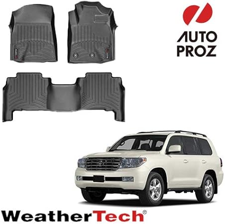 Amazon フロアマット フロアライナー Weathertech 正規品 トヨタ ランドクルーザー ランクル0系 07年式以降現行 右ハンドル用 2列セット ブラック フロアマット 車 バイク