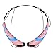 Bluetooth Headphones / Headset Rymemo Metallic-feeling Soft Polishing Wireless Music Earphones Stereo Earbuds Sports/running Magnetic Neckband Style for Cellphone,Blue-Rose Gold
