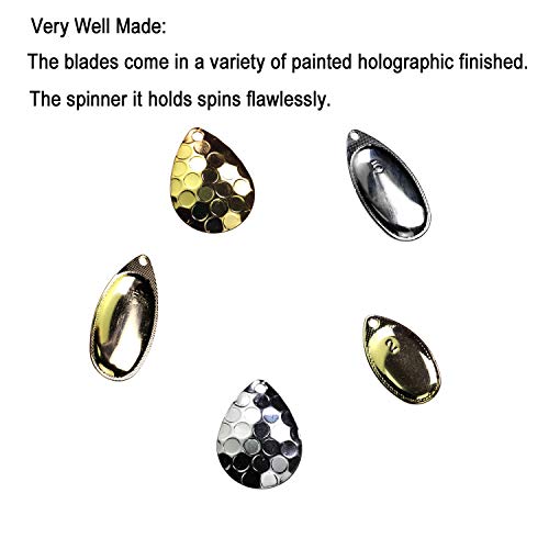 QualyQualy Fishing Spoons Blades Spinner Easy Spin Spinner Folded Clevises Spinner Spoons Tackle